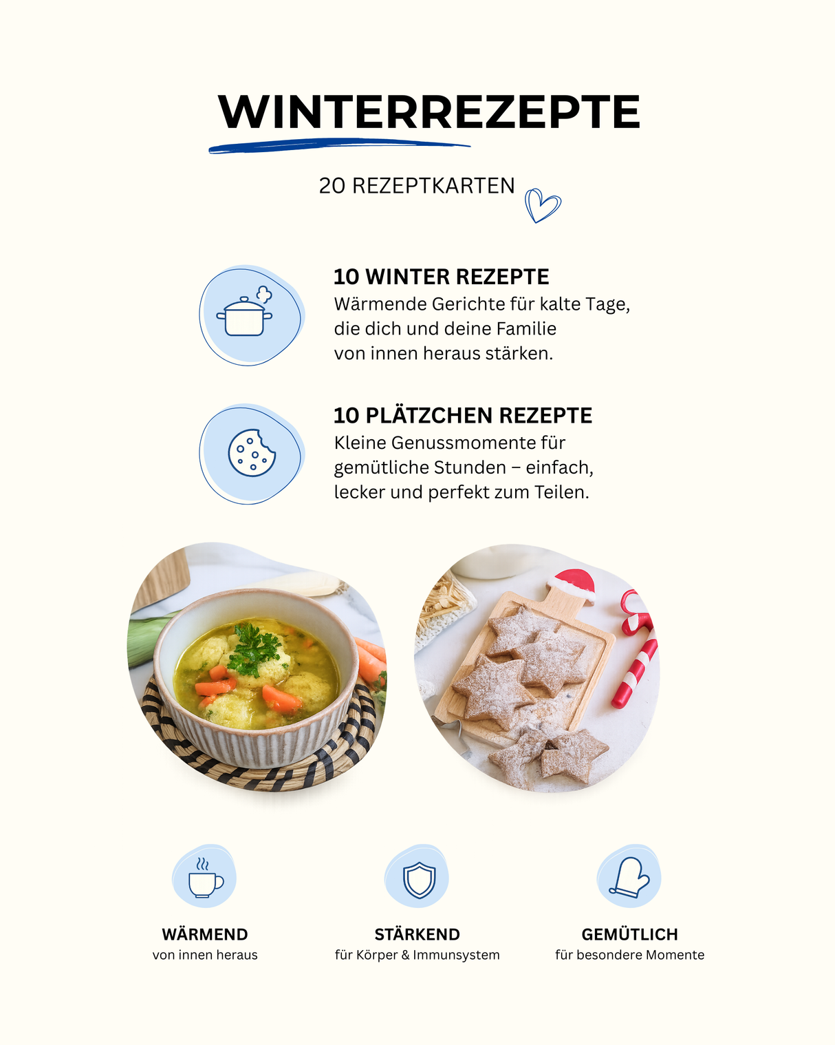 Winterrezepte – 20 Rezeptkarten für gemütliche Wintertage