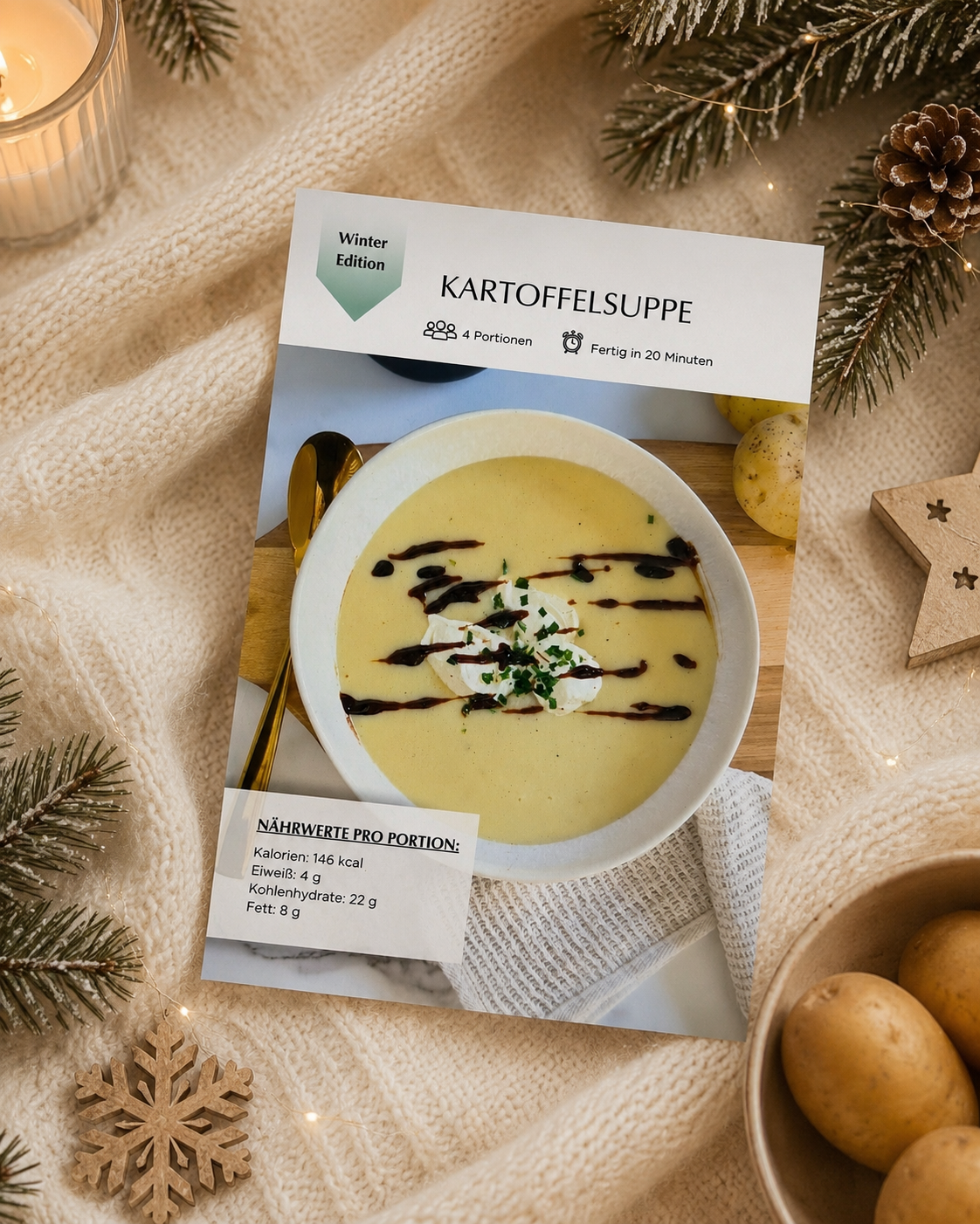 Winterrezepte – 20 Rezeptkarten für gemütliche Wintertage