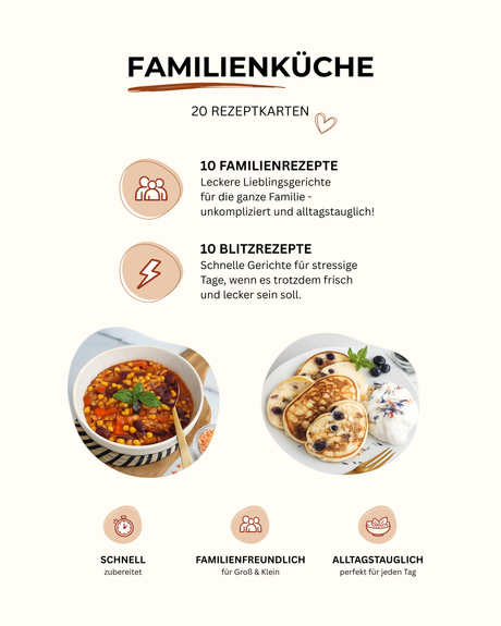 Familienküche – 20 Rezeptkarten für die ganze Familie