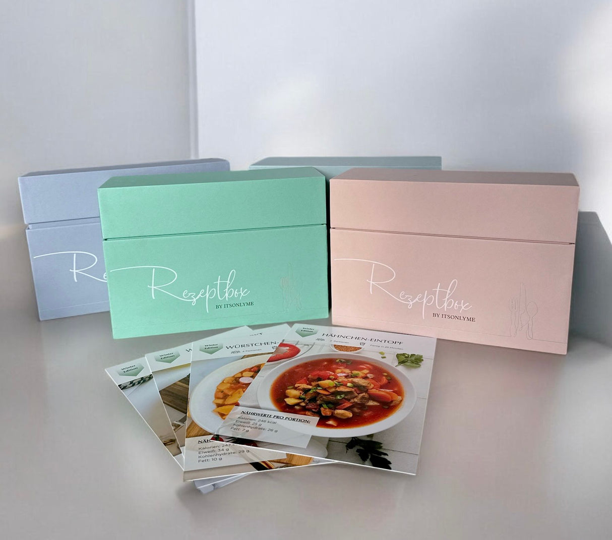 Kochbox inklusive Rezeptkarten-Starter Set